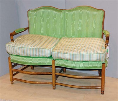 Lot 3273 - French Provincial Style Upholstered Fruitwood...