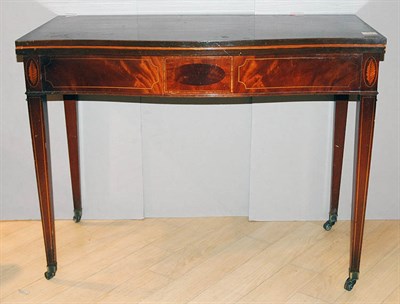 Lot 3167 - Georgian Style Strung Mahogany Fold-Over Table...