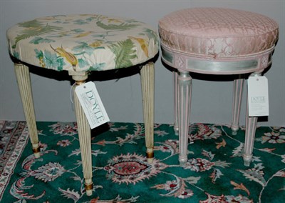 Lot 3163 - Two Louis XVI Style Painted Stools Height of...