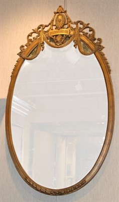 Lot 3171 - Neoclassical Style Gilt-Wood Oval Mirror...