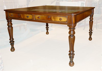 Lot 1140 - Victorian Leather Top Mahogany Partner's Desk...