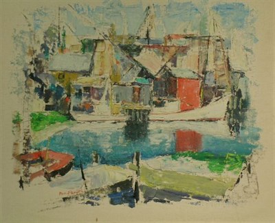 Lot 107 - 20th Century School HARBOR VIEW Signed...