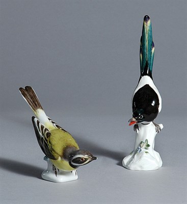 Lot 3585 - Two Meissen Porcelain Birds