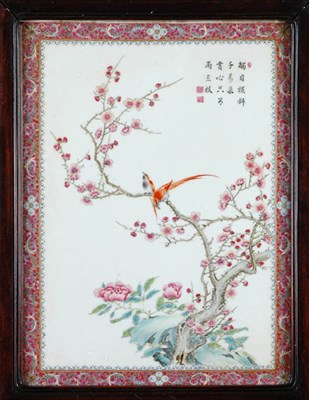 Lot 1104 - Chinese Porcelain Plaque Early 20th century Of...