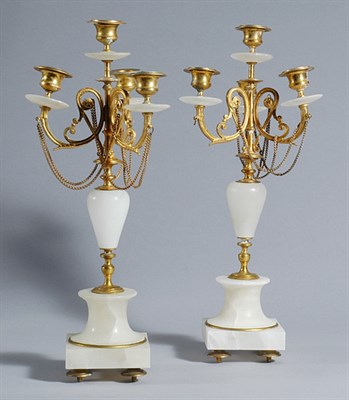 Lot 3470 - Pair of Louis XVI Style Gilt-Metal and White...