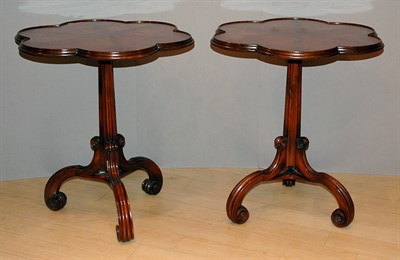 Lot 3487 - Pair of Regency Style Mahogany Hexafoil Tables...