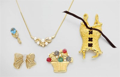 Lot 112 - Group of Assorted Gold Jewelry and Costume Jewelry