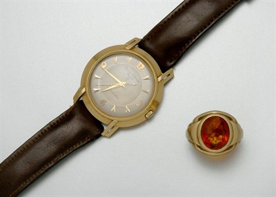 Lot 129 - Gentleman's Gold Wristwatch and Gold and Citrine Ring