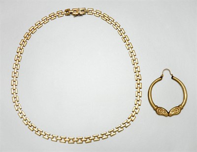 Lot 153 - Gold Necklace and Single Earring