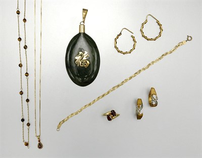 Lot 82 - Group of Assorted Gold and Metal Jewelry
