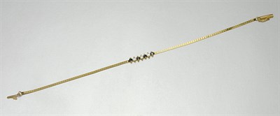 Lot 163 - Gold, Diamond and Sapphire Bracelet