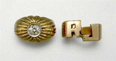 Lot 55 - Gold and Diamond Ring and Gold Ring