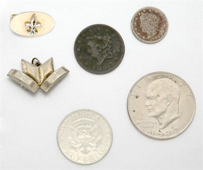 Lot 89 - Assorted Coins, Paper Currency and Metal Jewelry
