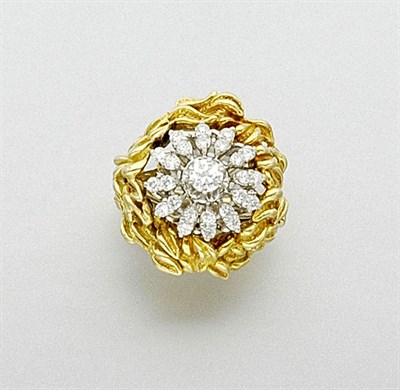 Lot 138 - White Gold and Diamond Ring with Gold Detachable Jacket