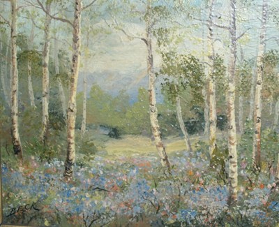 Lot 3676 - American School 20th Century Aspen Trees Bears...
