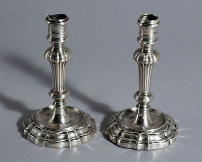 Lot 3358 - Pair of Venetian Silver Candlesticks 18th...