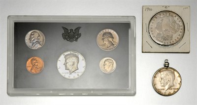 Lot 31 - Group of Assorted Coins and Sterling Silver I.D. Bracelet