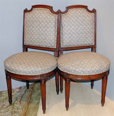 Lot 482 - Pair of Louis XVI Mahogany Side Chairs Last...