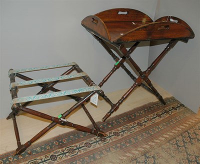 Lot 431 - English Mahogany Butler's Tray Table with Two...
