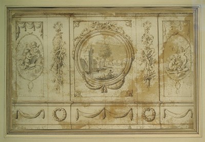 Lot 2019 - French School 18th Century Study for a Wall...