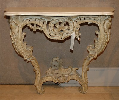 Lot 314 - Louis XV Cream Painted Console 18th Century,...