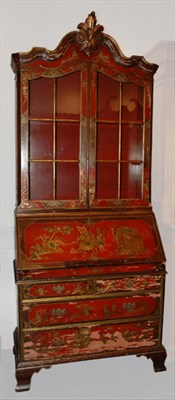 Lot 3169 - George III Style Gilt Decorated Red Lacquered...