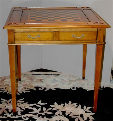 Lot 3195 - Georgian Style Fruitwood Games Table Height 29...