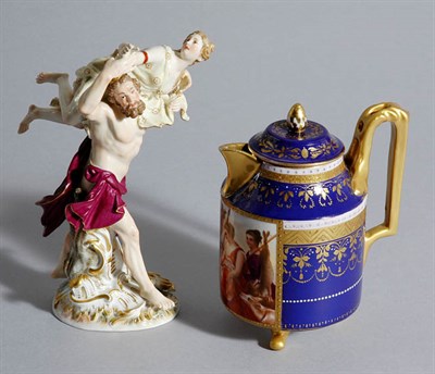 Lot 3590 - Meissen Porcelain Figure; Together with an...