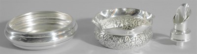Lot 3366 - Three Silver and Silver Plated Table Articles...