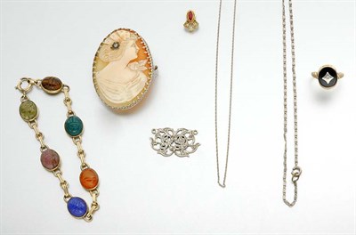 Lot 88 - Group of Assorted Gold, White Gold and Metal Jewelry