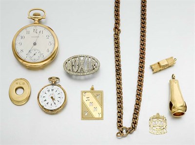Lot 21 - Group of Assorted Gold and Metal Watches and Jewelry