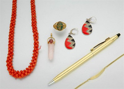 Lot 143 - Group of Assorted Gold and Metal Jewelry