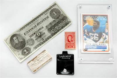 Lot 156 - Three Oz. Silver Bar and Group of Sports Trading Cards