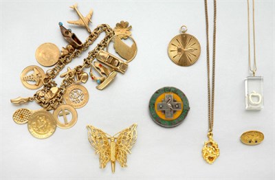 Lot 81 - Group of Assorted Gold, White Gold and Metal Jewelry