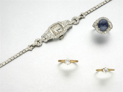 Lot 126A - Group of Platinum, Gold and Diamond Jewelry