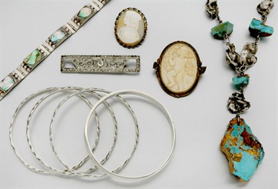 Lot 126B - Group of Silver and Metal Jewelry