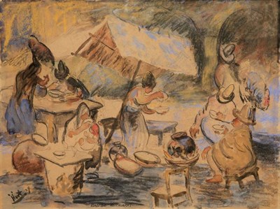 Lot 4252 - George Pop Hart ROADSIDE RESTAURANT Charcoal,...
