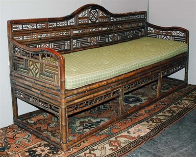 Lot 2360 - Chinese Export Bamboo Settee 19th Century En...