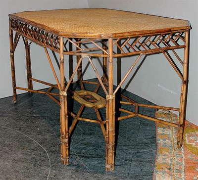 Lot 2361 - Chinese Export Bamboo Center Table 19th...