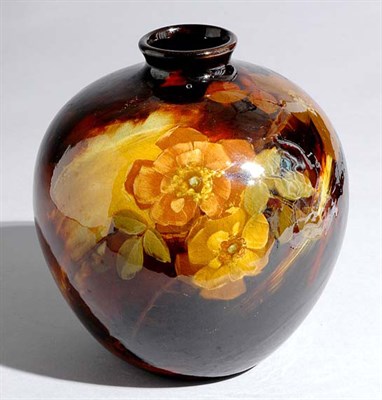 Lot 2411 - Weller Aurelian Pottery Vase Of globular form,...