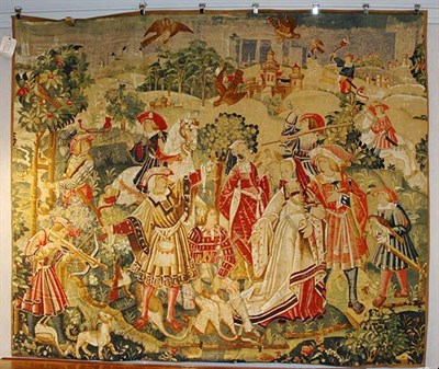 Lot 3654 - French Block Printed Tapestry France, 20th...