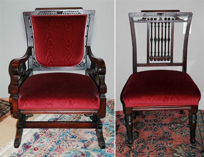 Lot 2295 - Neo-Grec Revival Mahogany Parlor Suite...
