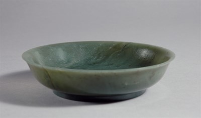 Lot 1119 - Chinese Green Jade Bowl The stone an even deep...
