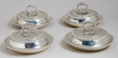 Lot 2303 - Set of Four George IV Silver Covered Entree...
