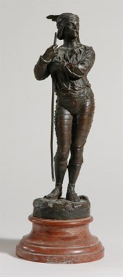 Lot 2155 - Patinated-Bronze Figure of a Male Warrior...