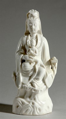 Lot 1254 - Chinese Blanc de Chine Figure of Guanyin and...