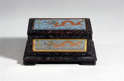 Lot 1283 - Chinese Wood and Cloisonne Box Early 20th...