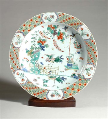 Lot 1263 - Famille Verte Porcelain Charger Kangxi Period...