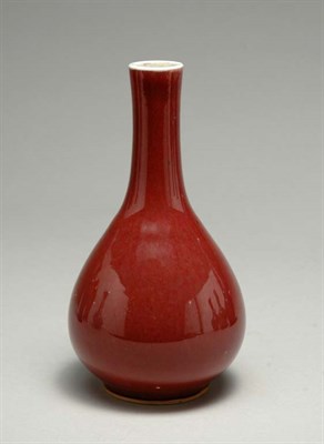 Lot 1419 - Chinese Red Glazed Vase 19th Century Of...
