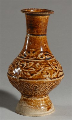 Lot 1201 - Chinese Chestnut Glazed Vase Ming Dynasty Of...